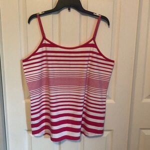 LANE BRYANT Pink and White Stripe Cotton Stretch Cami NWT Size18/20